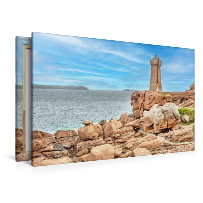 Premium Textil-Leinwand Phare de Ploumanac'h sur la côte granitique