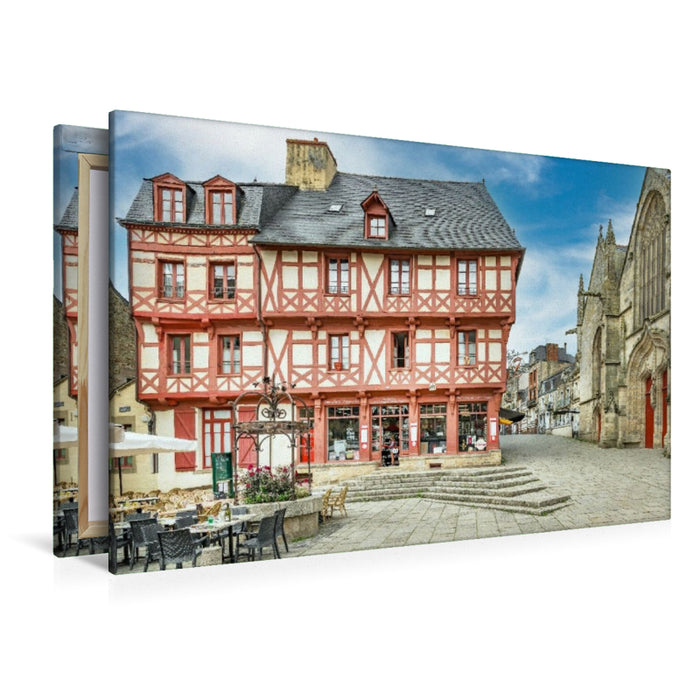 Premium Textil-Leinwand Vieille ville de Josselin