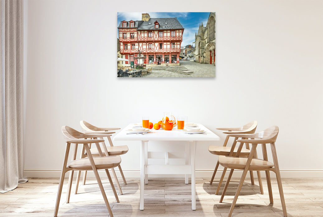 Premium Textil-Leinwand Vieille ville de Josselin