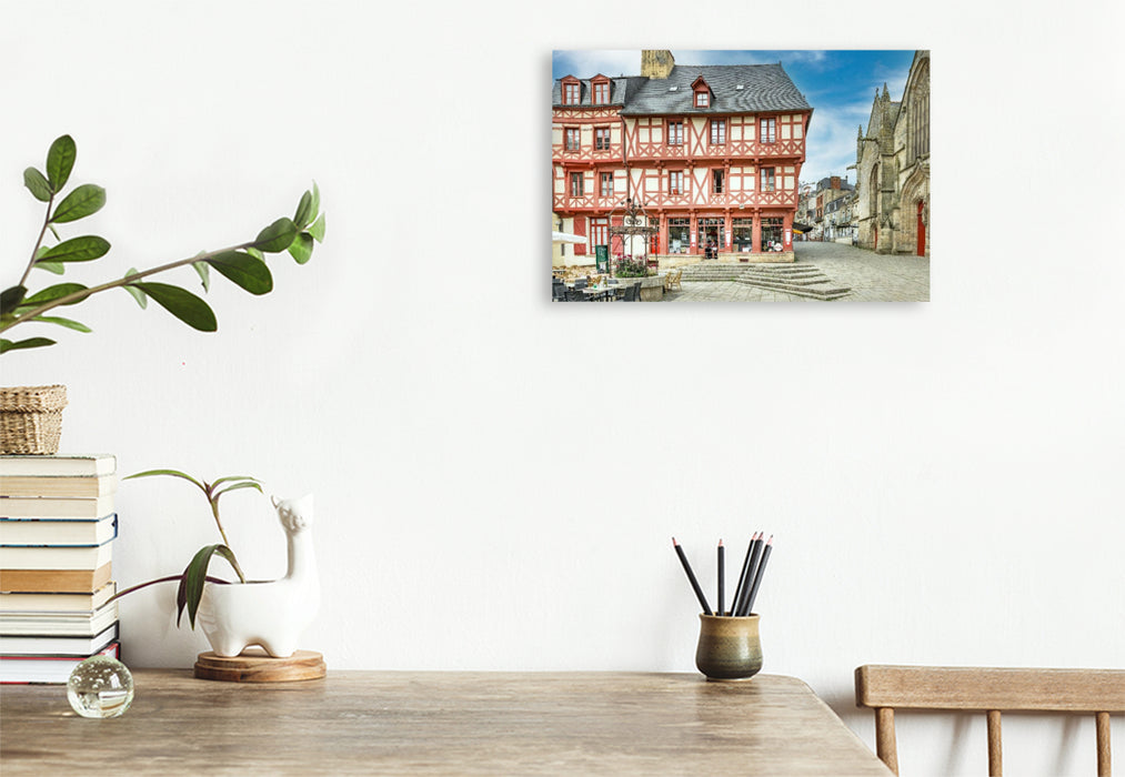 Premium Textil-Leinwand Vieille ville de Josselin