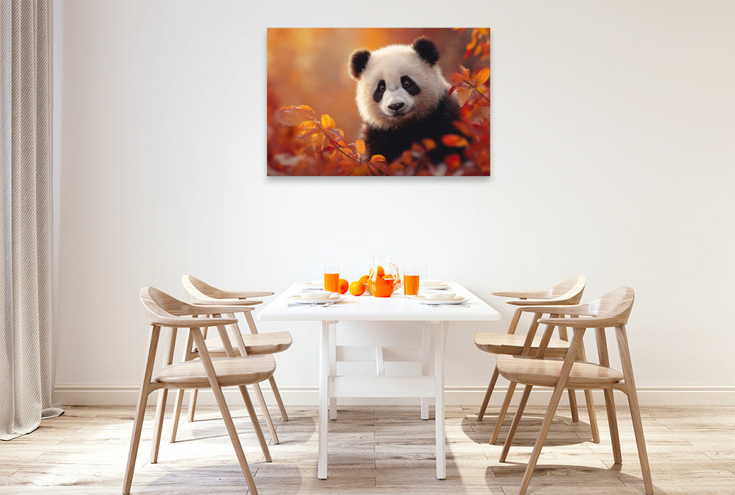 Premium Textil-Leinwand Frische Pfoten im Wasser