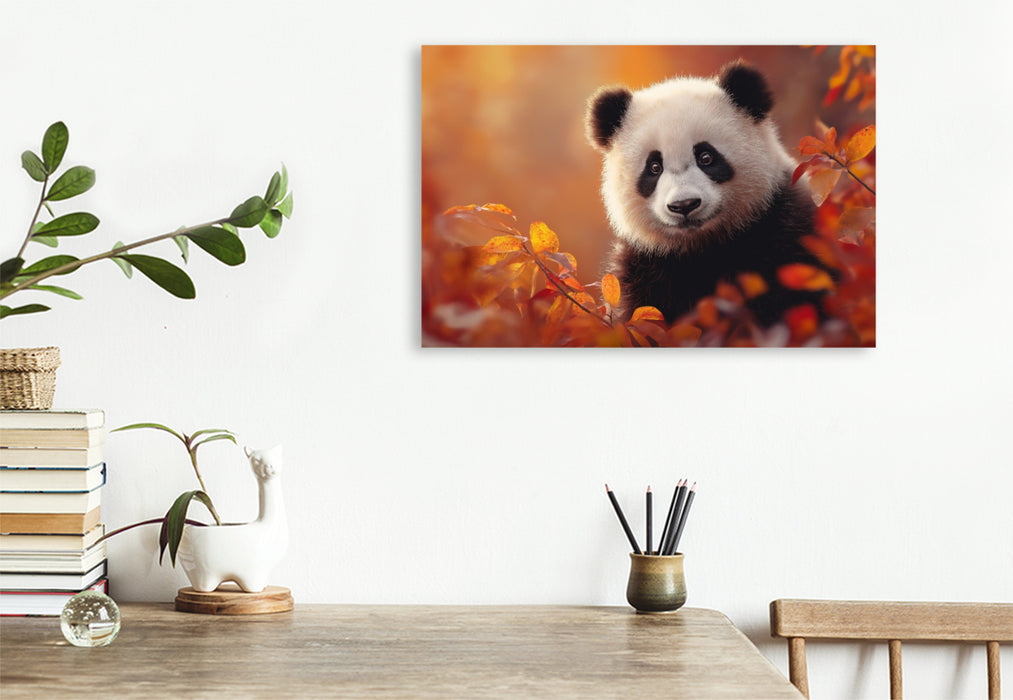 Premium Textil-Leinwand Frische Pfoten im Wasser