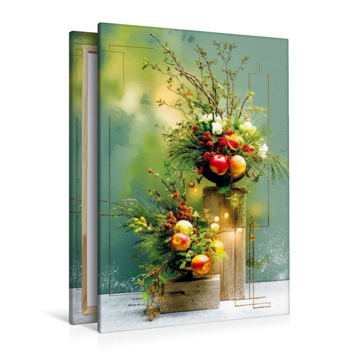 Premium Textil-Leinwand Winterlicht in Form gebracht