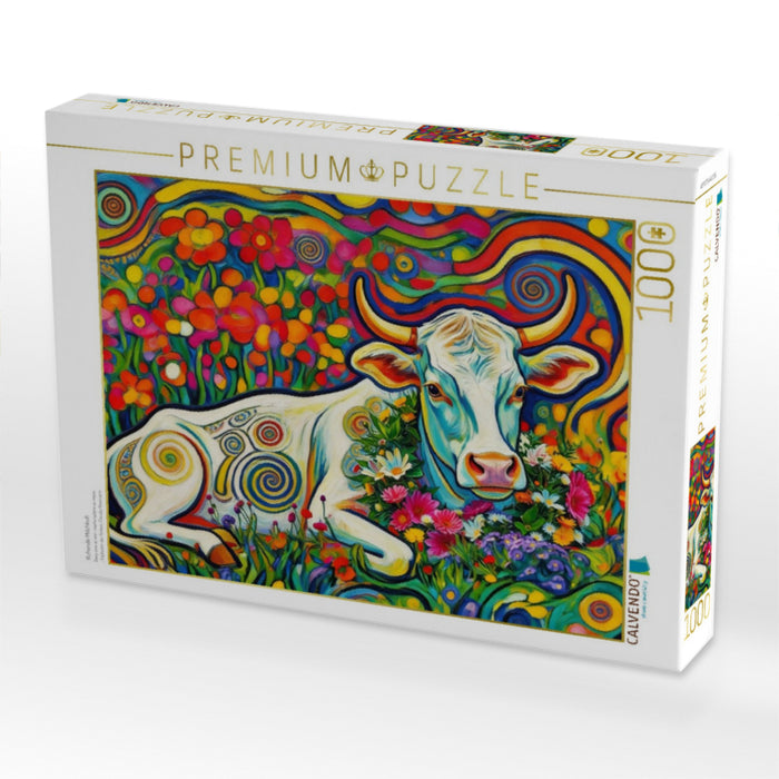 Ruhende Milchkuh - CALVENDO Foto-Puzzle'