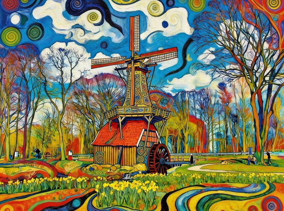 Alte Wind- und Wassermühle - CALVENDO Foto-Puzzle'