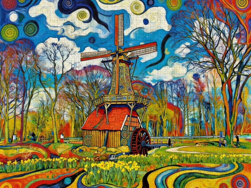 Alte Wind- und Wassermühle - CALVENDO Foto-Puzzle'