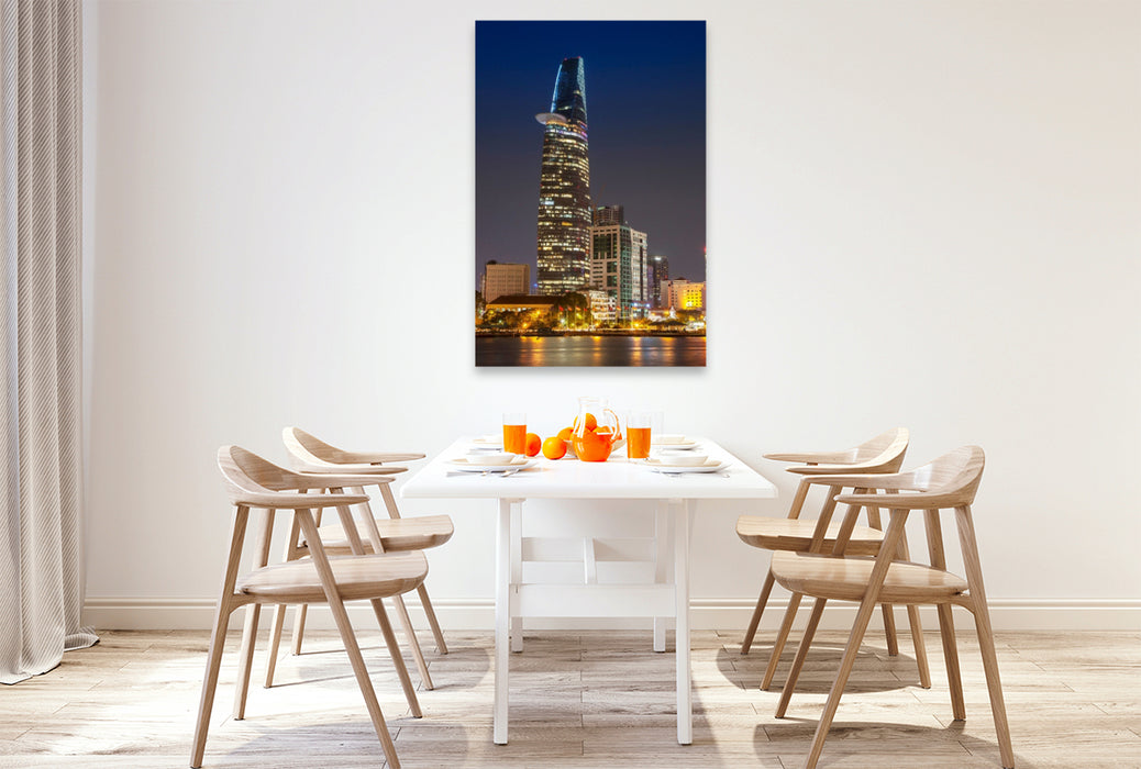 Premium Textil-Leinwand Betexo-Tower,Ho-Chi-Minh-City,Vietnam, Asien