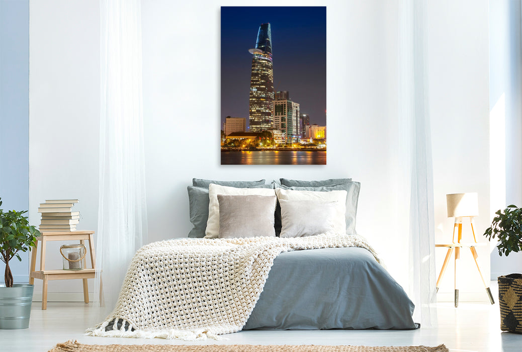 Premium Textil-Leinwand Betexo-Tower,Ho-Chi-Minh-City,Vietnam, Asien