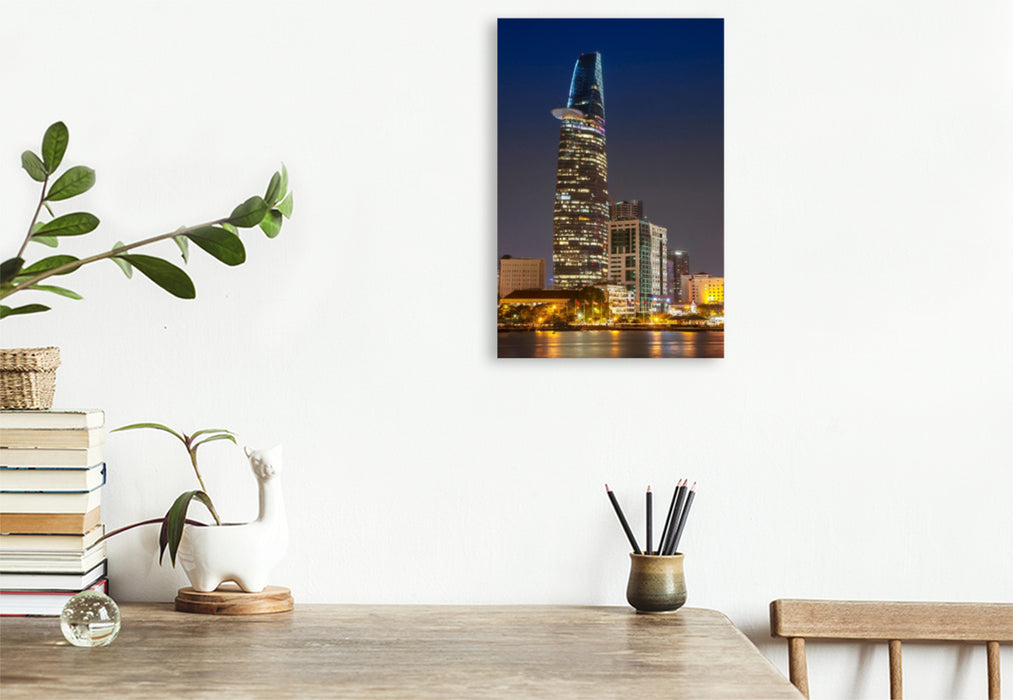 Premium Textil-Leinwand Betexo-Tower,Ho-Chi-Minh-City,Vietnam, Asien