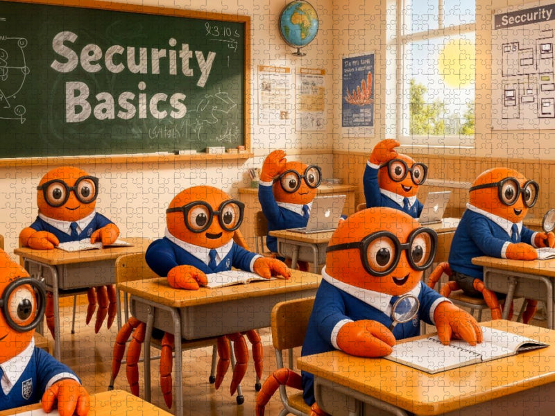 Agentenkrabben lernen wichtige Security‑Basics in Trainingsschule - CALVENDO Foto-Puzzle'