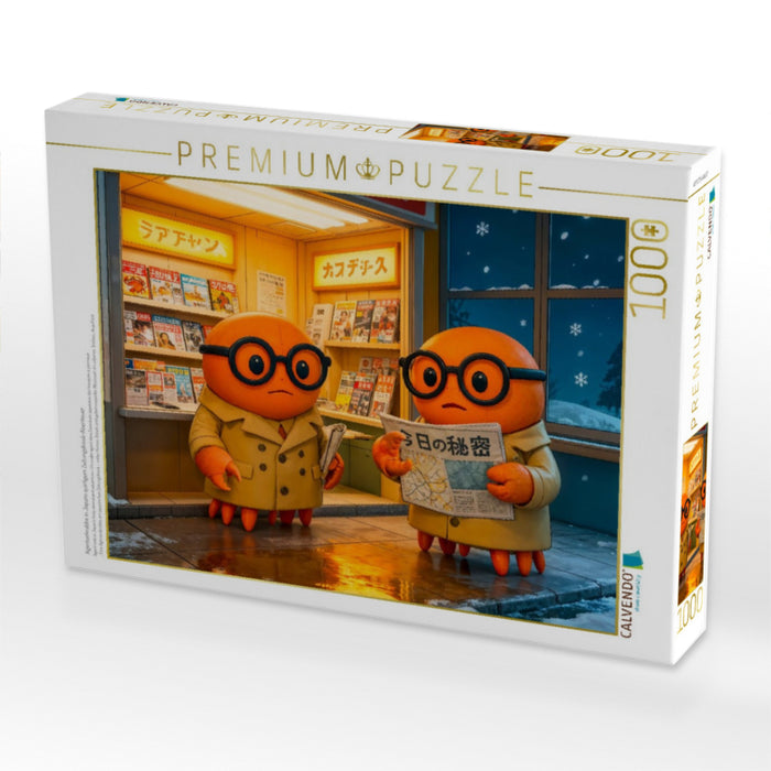 Agentenkrabbe in Japans quirligem Zeitungskiosk‑Abenteuer - CALVENDO Foto-Puzzle'