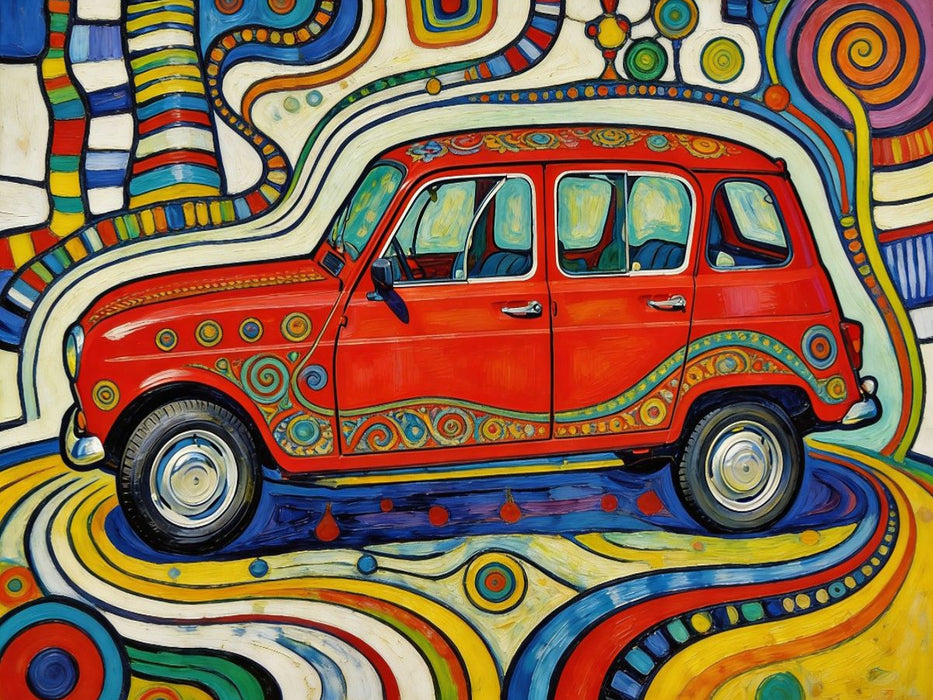 Kultmodell Renault R4 - CALVENDO Foto-Puzzle'