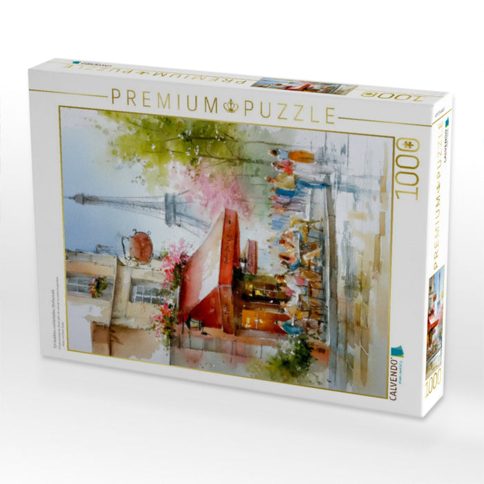 Ein belebtes und beliebtes Straßencafé - CALVENDO Foto-Puzzle'