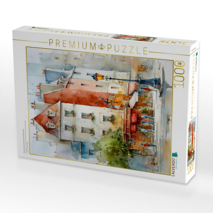 Kleine entzückende Geschäftsstraße - CALVENDO Foto-Puzzle'