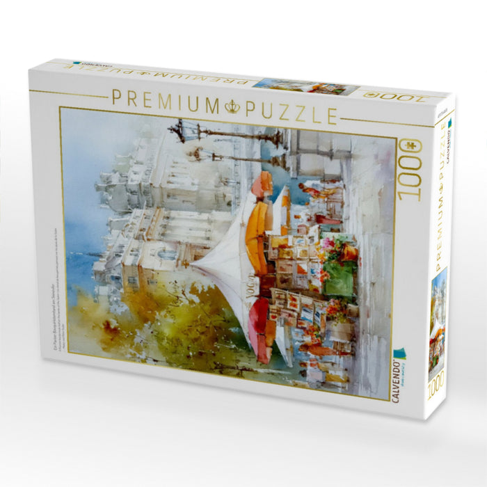 Ein Pariser Bouquinistenstand am Seineufer - CALVENDO Foto-Puzzle'