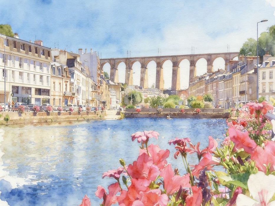 Viadukt de Morlaix - CALVENDO Foto-Puzzle'
