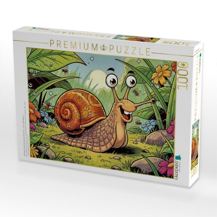 Achtung! Turbo‑Schnecke im Anmarsch… na ja… irgendwann. - CALVENDO Foto-Puzzle'