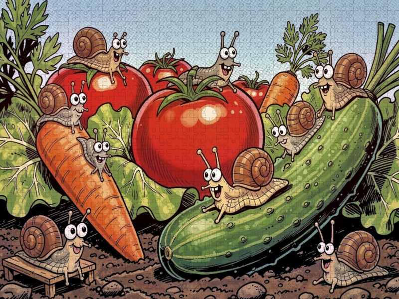 Ein Motiv aus dem Kalender Lustige Weinbergschnecken - Comic - CALVENDO Foto-Puzzle'