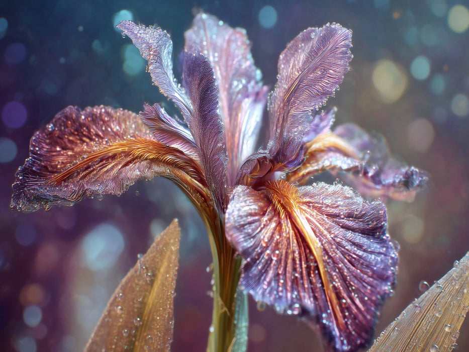 Cyber-Iris im Lichtwald - CALVENDO Foto-Puzzle'