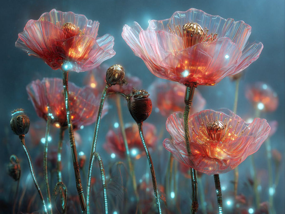 Cyber-Mohn im Datental - CALVENDO Foto-Puzzle'