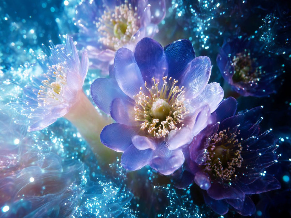 Kristall-Anemonen im Tiefenlicht - CALVENDO Foto-Puzzle'