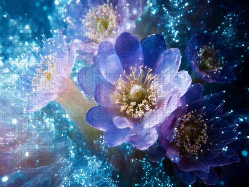 Kristall-Anemonen im Tiefenlicht - CALVENDO Foto-Puzzle'