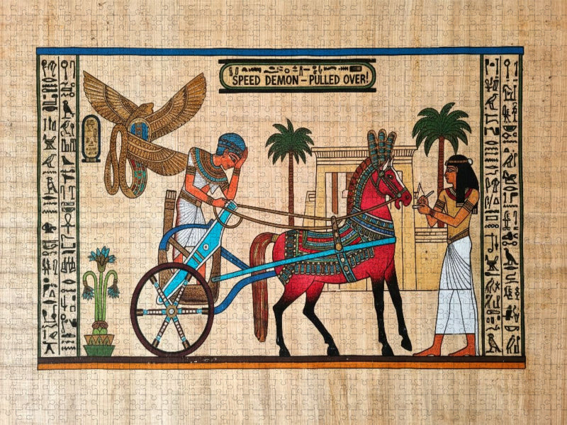 Polizeikontrolle im alten Ägypten auf Papyrus - CALVENDO Foto-Puzzle'