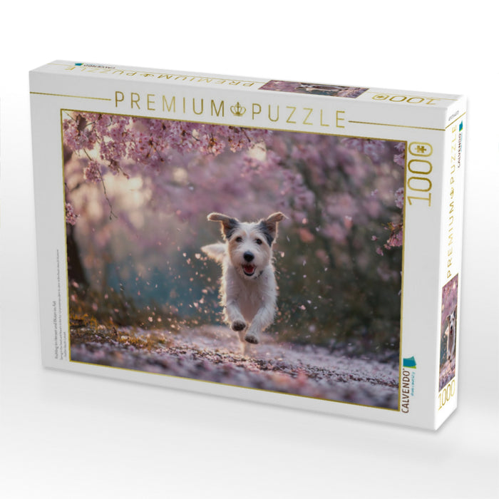 Frühling im Herzen und Blüten im Fell - CALVENDO Foto-Puzzle'