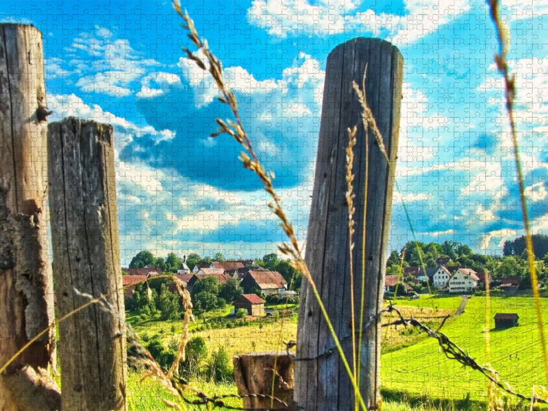 Dorfansicht in den westlichen Wäldern - CALVENDO Foto-Puzzle'