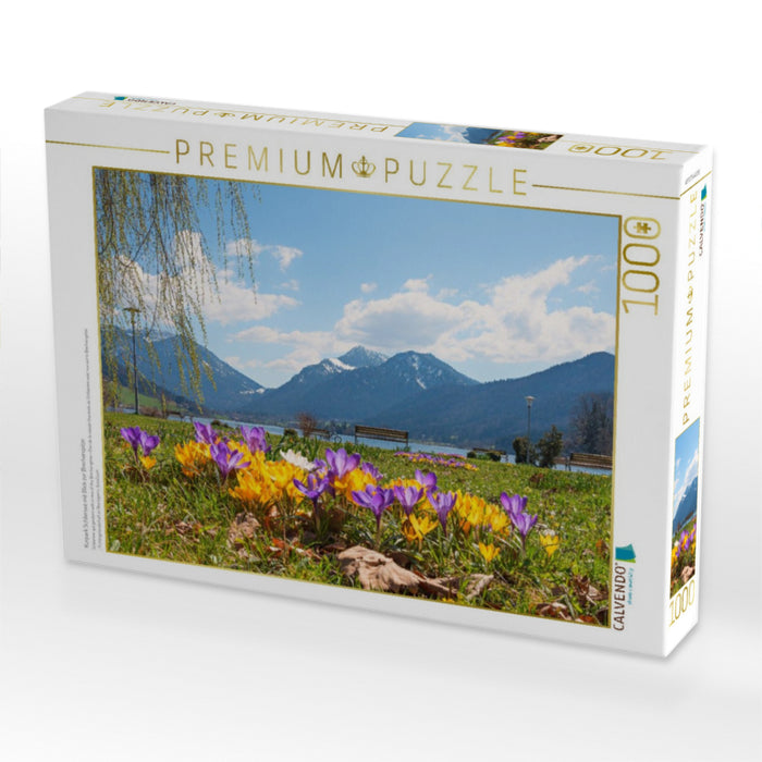Kurpark Schliersee mit Blick zur Brecherspitze - CALVENDO Foto-Puzzle'