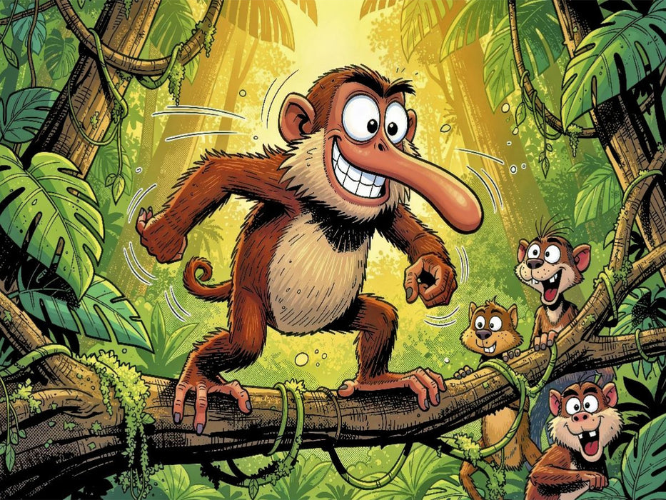 Ein Motiv aus dem Kalender Lustige Nasenaffen - Comic - CALVENDO Foto-Puzzle'