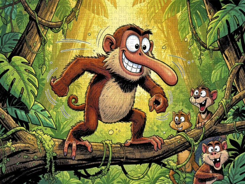 Ein Motiv aus dem Kalender Lustige Nasenaffen - Comic - CALVENDO Foto-Puzzle'