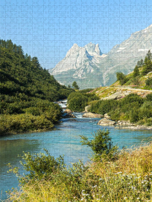 Tour du Mont Blanc am Mont Blanc - CALVENDO Foto-Puzzle'