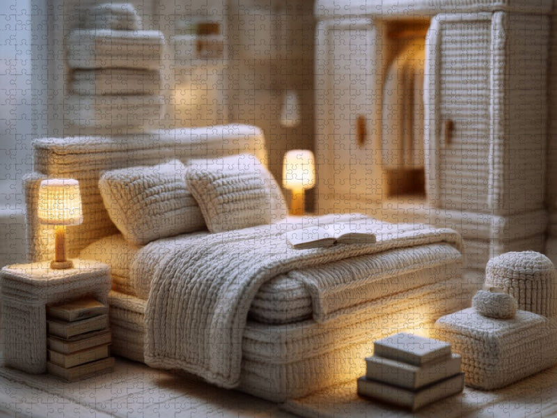 Schlafzimmer aus Wolle - CALVENDO Foto-Puzzle'