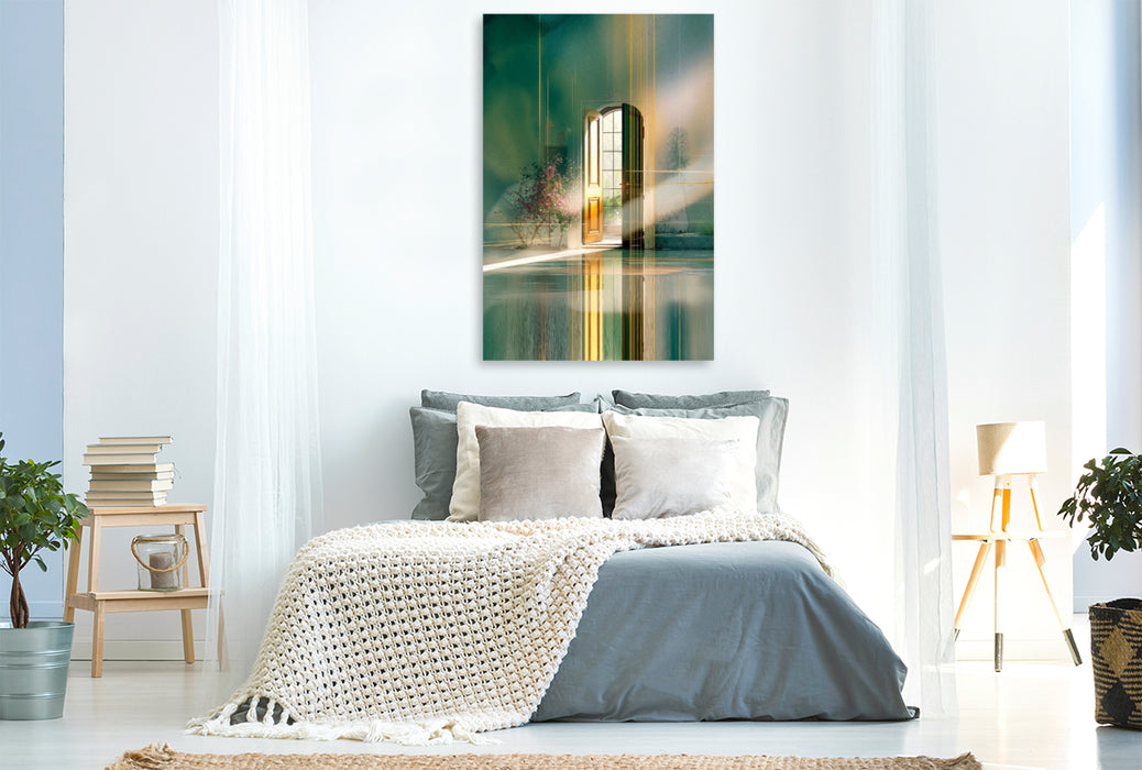Premium Textil-Leinwand Licht, das Räume öffnet