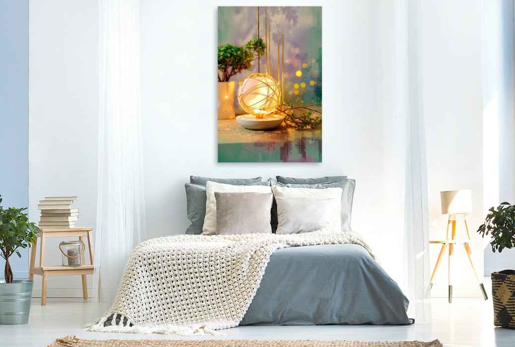 Premium Textil-Leinwand Ein sanfter Übergang aus Licht und Farbe