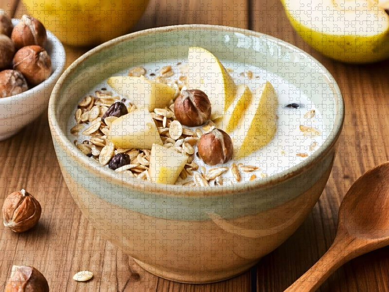 Müsli Stillleben - Erntezeit mit Birne und Haselnuss - CALVENDO Foto-Puzzle'