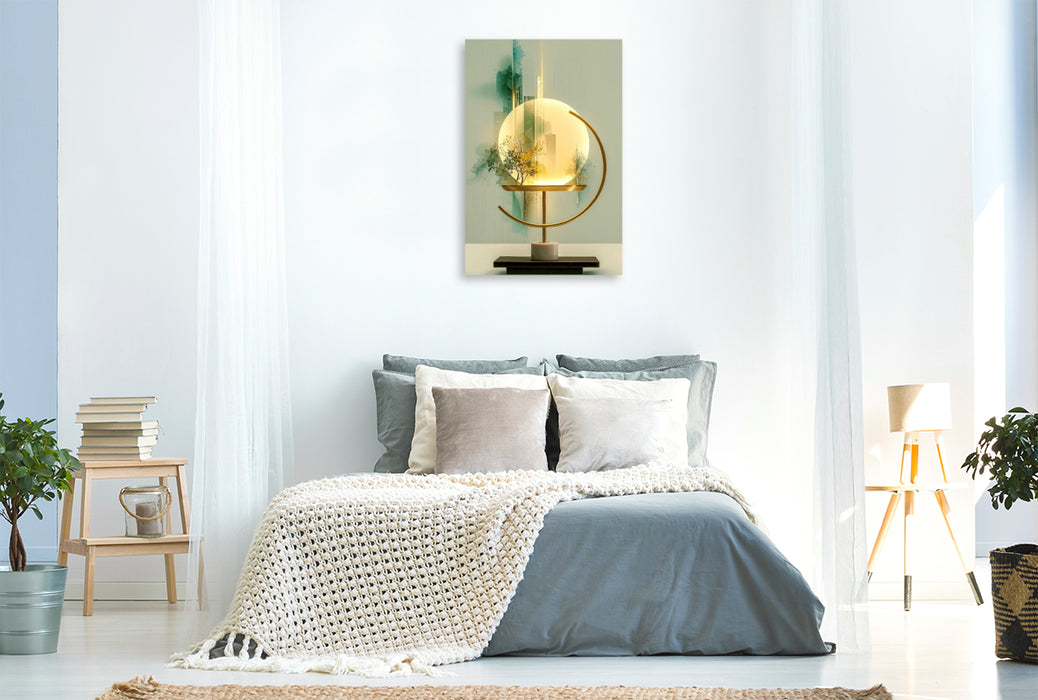 Premium Textil-Leinwand Komposition aus Licht und Natur