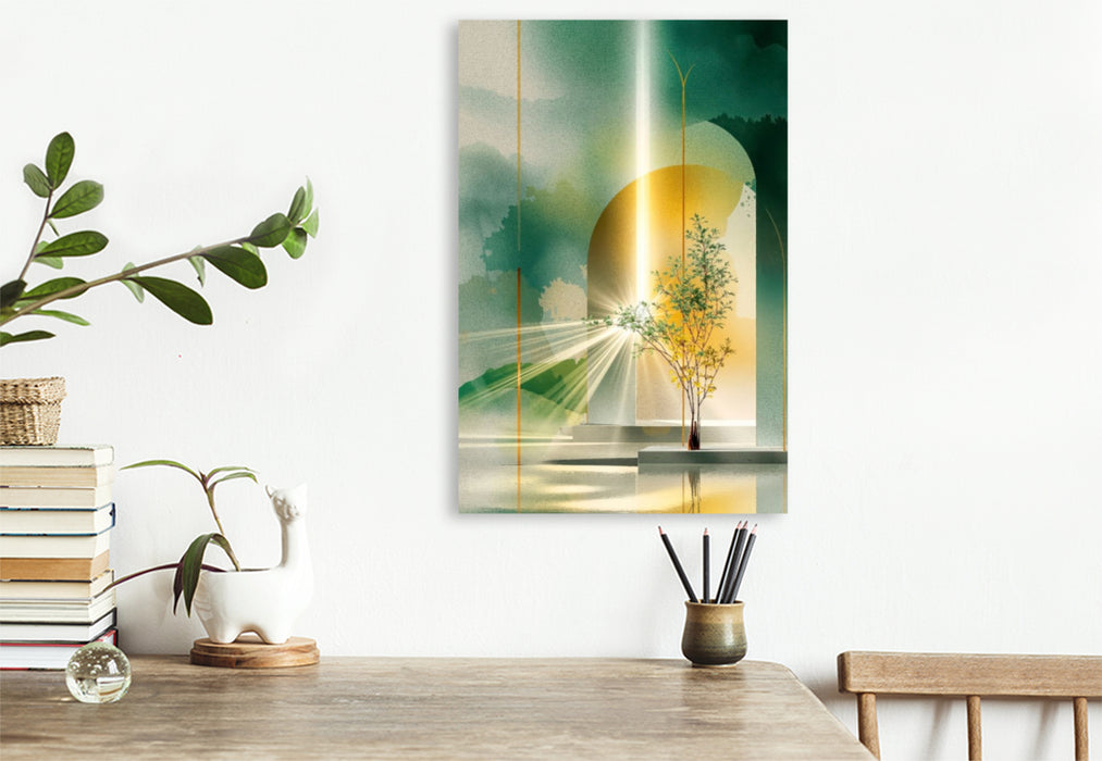 Premium Textil-Leinwand Licht-Faszination