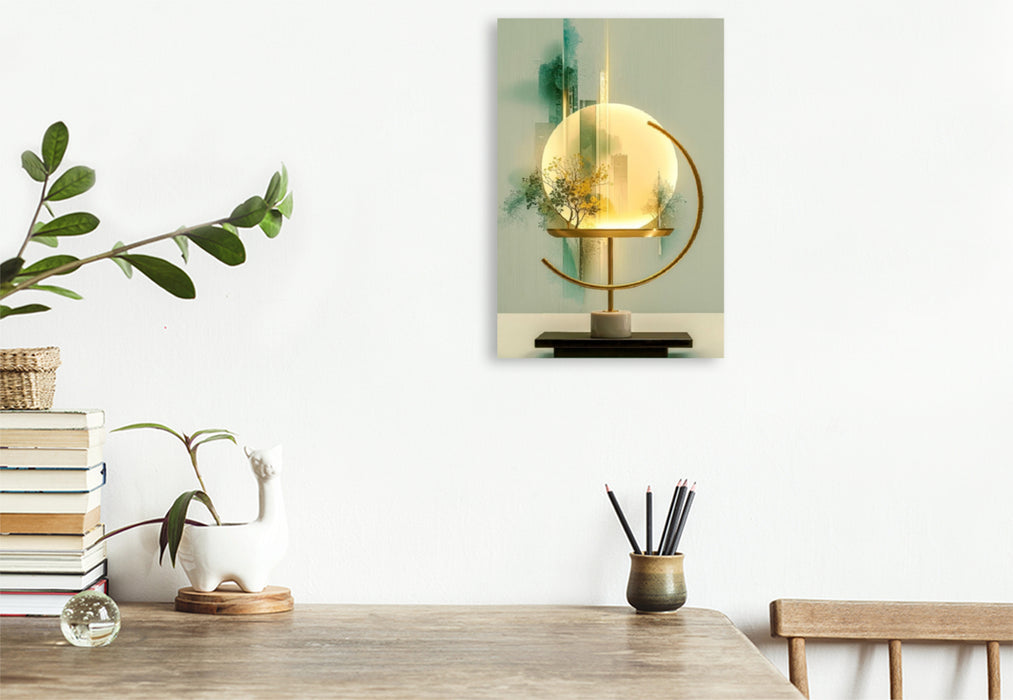 Premium Textil-Leinwand Komposition aus Licht und Natur