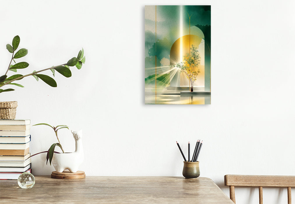 Premium Textil-Leinwand Licht-Faszination