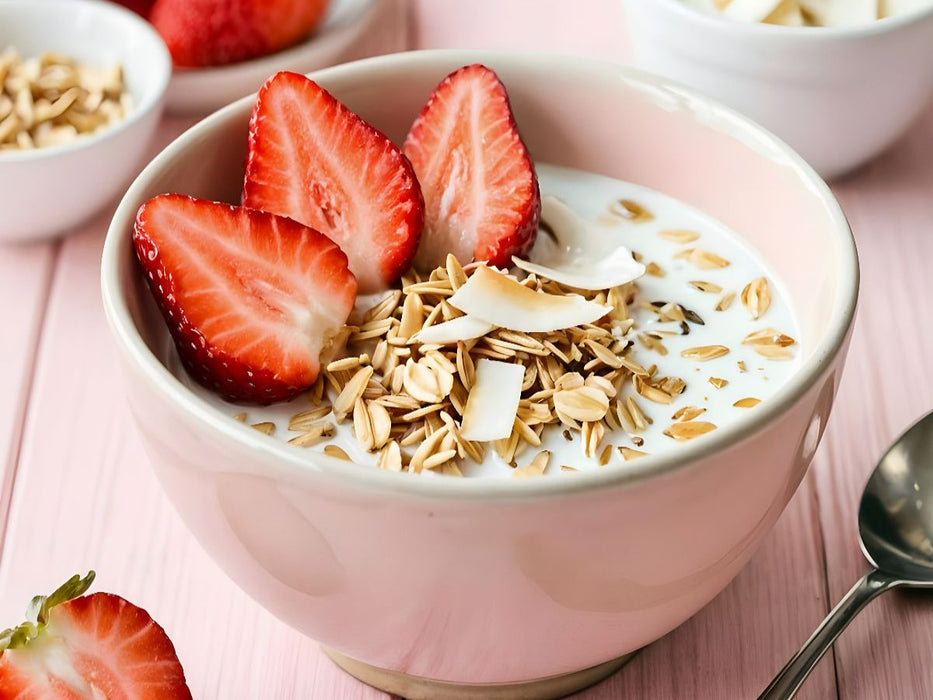 Müsli Stillleben - Erdbeersüße und Kokosduft - CALVENDO Foto-Puzzle'
