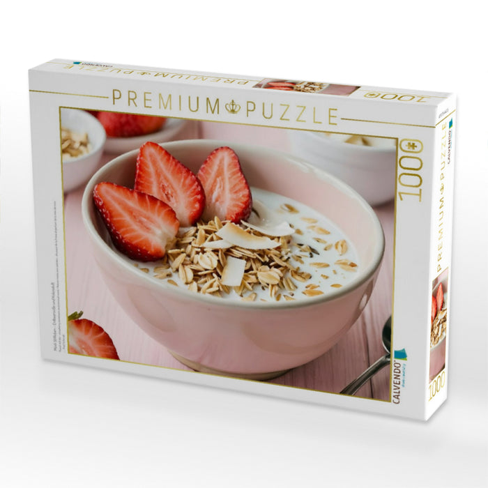 Müsli Stillleben - Erdbeersüße und Kokosduft - CALVENDO Foto-Puzzle'