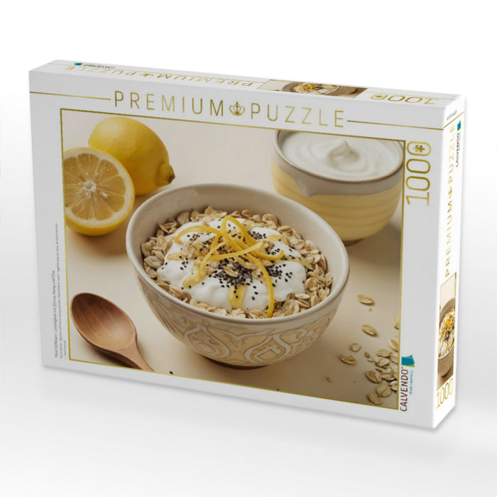 Müsli Stillleben - Leichtigkeit mit Zitrone, Honig und Chia - CALVENDO Foto-Puzzle'