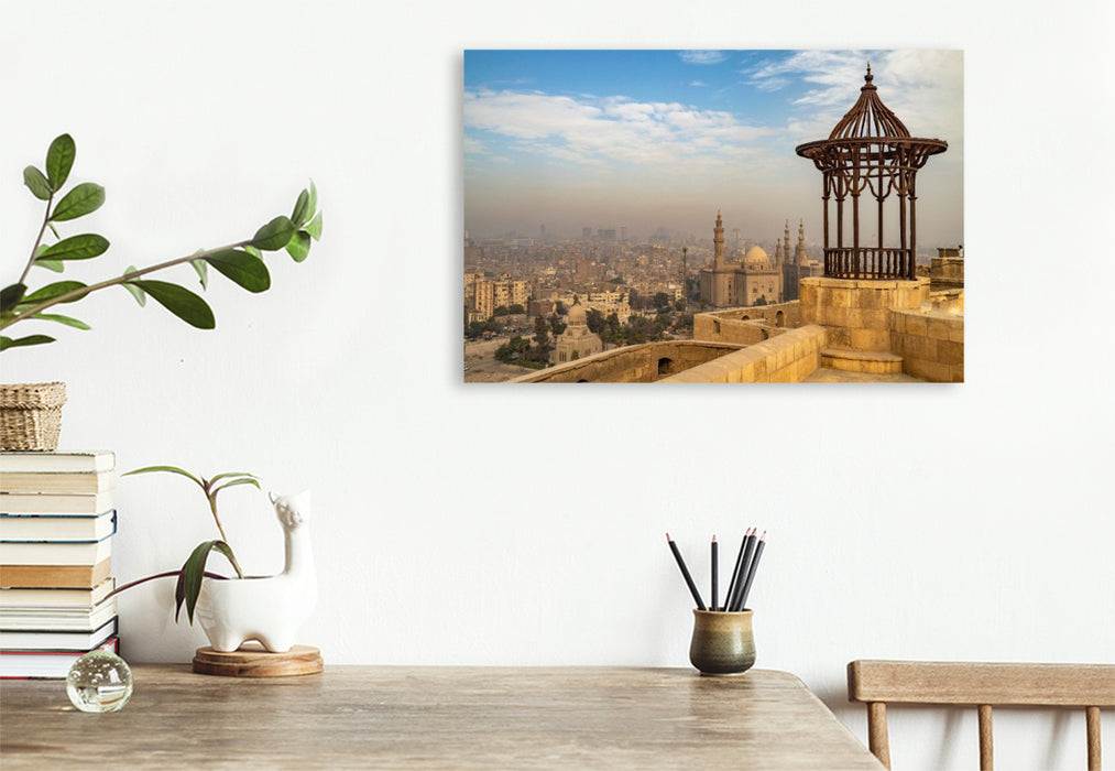 Premium Textil-Leinwand Zitadelle und Sultan-Hasan-Moschee