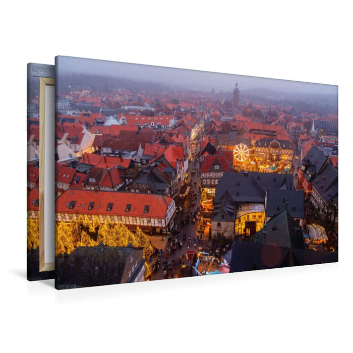 Premium Textil-Leinwand Ausblick vom Nordturm der Marktkirche