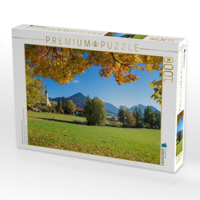 Blick zur St. Sixtus Kirche in Schliersee - CALVENDO Foto-Puzzle'