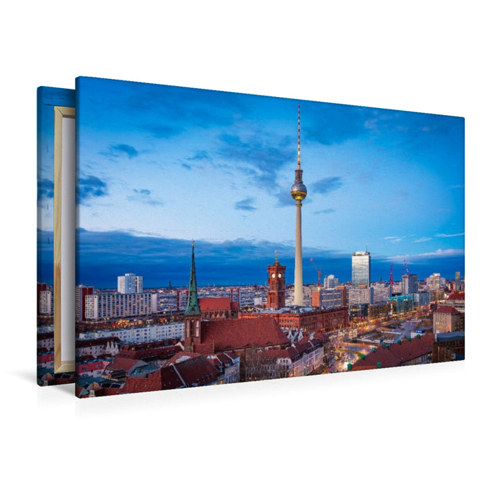 Premium Textil-Leinwand Berlin am Abend