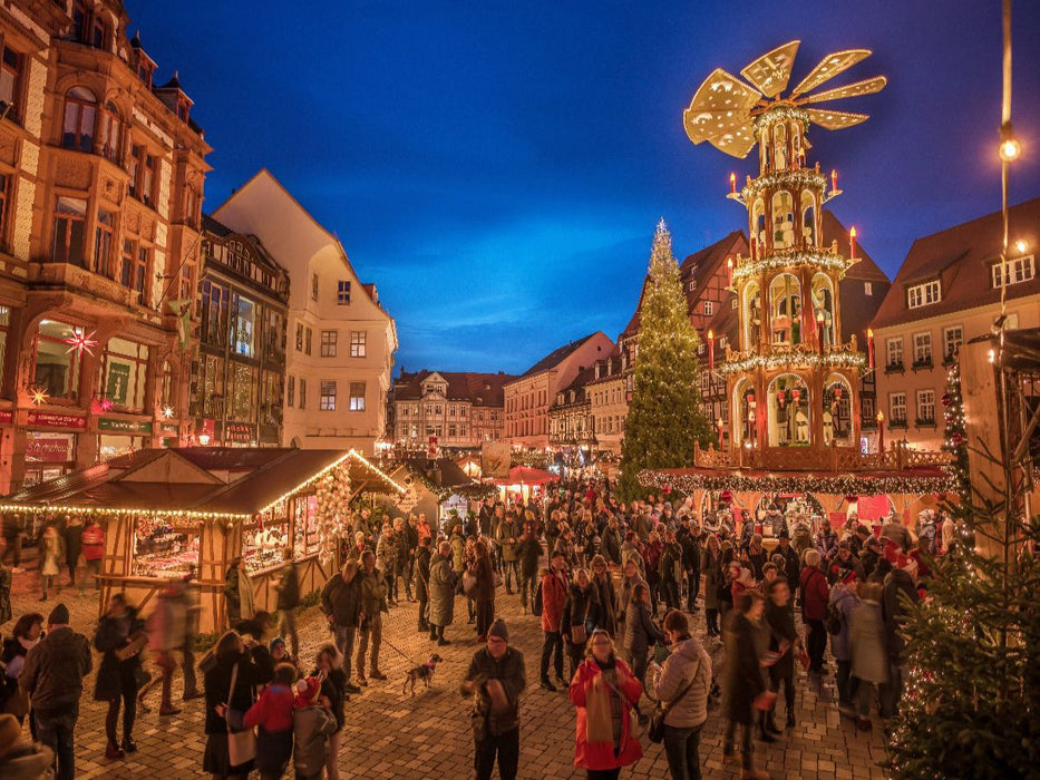 Ouedlinburg - Weihnachtsmarkt auf dem Marktplatz - CALVENDO Foto-Puzzle'