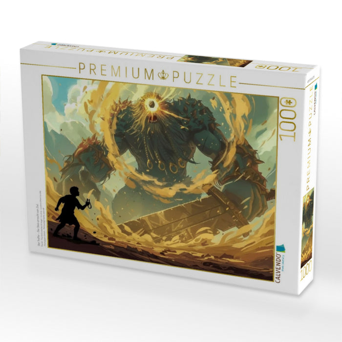 Der Treffer – Der Stein erreicht sein Ziel. - CALVENDO Foto-Puzzle'